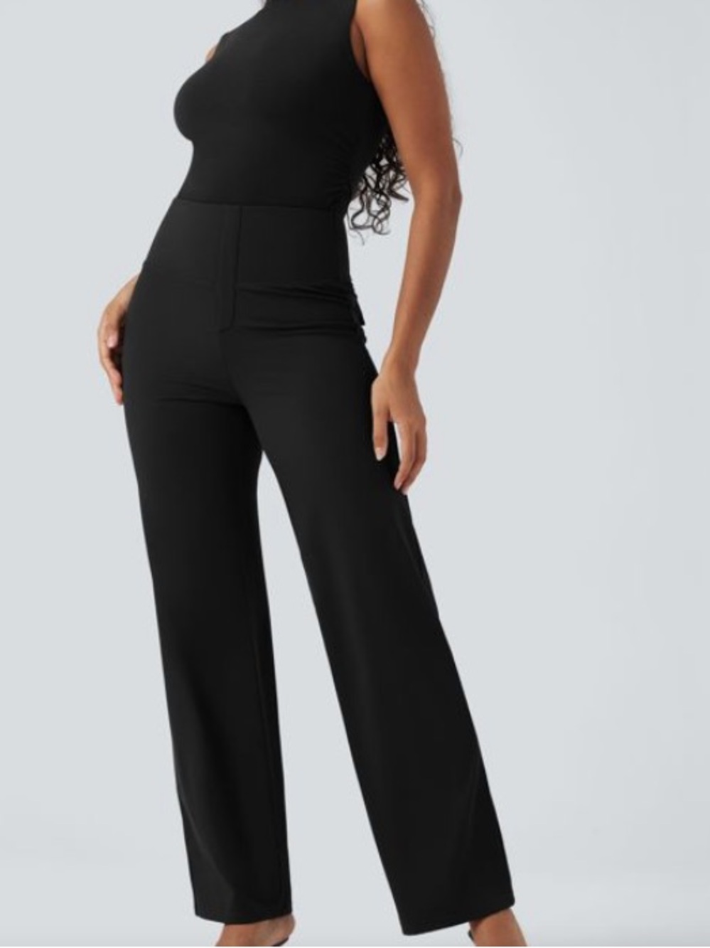XLARGE. HALARA ALL DAY TUMMY CONTROL STRAIGHT LEG PANTS - Picture 4 of 10